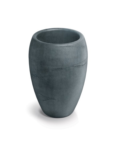 Blumenkübel rund Ø40 × 54 cm Steinoptik, 13 L – Betongrau | Töpferkönig