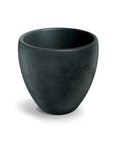 Pflanzkübel rund Ø80 × 74 cm Steinoptik, 134 L – Dunkelgrau | Töpferkönig