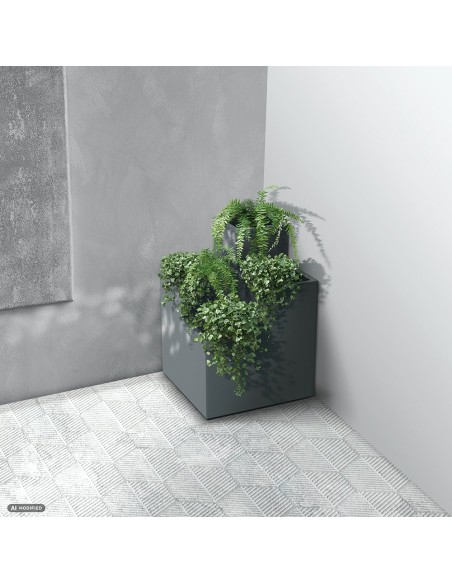 Pflanzkasten 98 × 38 × 36 cm matt, 71 L – Betongrau | Töpferkönig