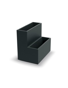 Pflanzgefäß Stufenform 58 × 38 × 53 cm matt, 26 L – Dunkelgrau | Töpferkönig
