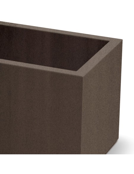 Blumentopf eckig 29 × 29 × 26 cm matt, 13 L – Cortenstahl | Töpferkönig