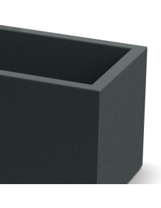 Blumentopf eckig 47 × 47 × 40 cm matt, 51 L – Dunkelgrau | Töpferkönig 2