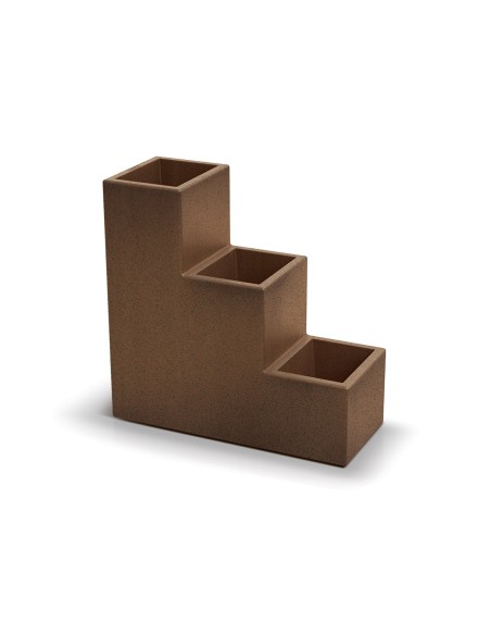 Pflanzgefäß Stufenform 58 × 24 × 56 cm matt, 12 L – Rost | Töpferkönig