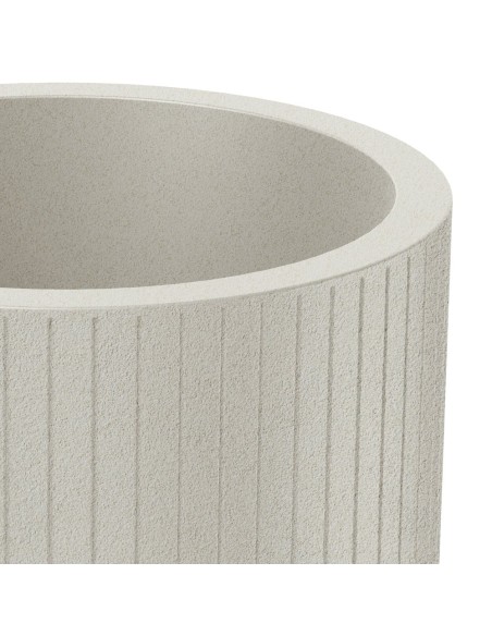 Blumentopf rund Ø40 × 36 cm gerillt, 19 L – Sand | Töpferkönig