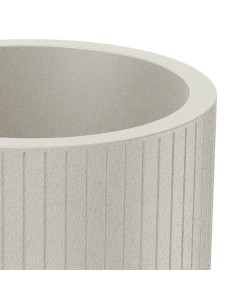 Blumentopf rund Ø48 × 45 cm gerillt, 34 L – Sand | Töpferkönig 2