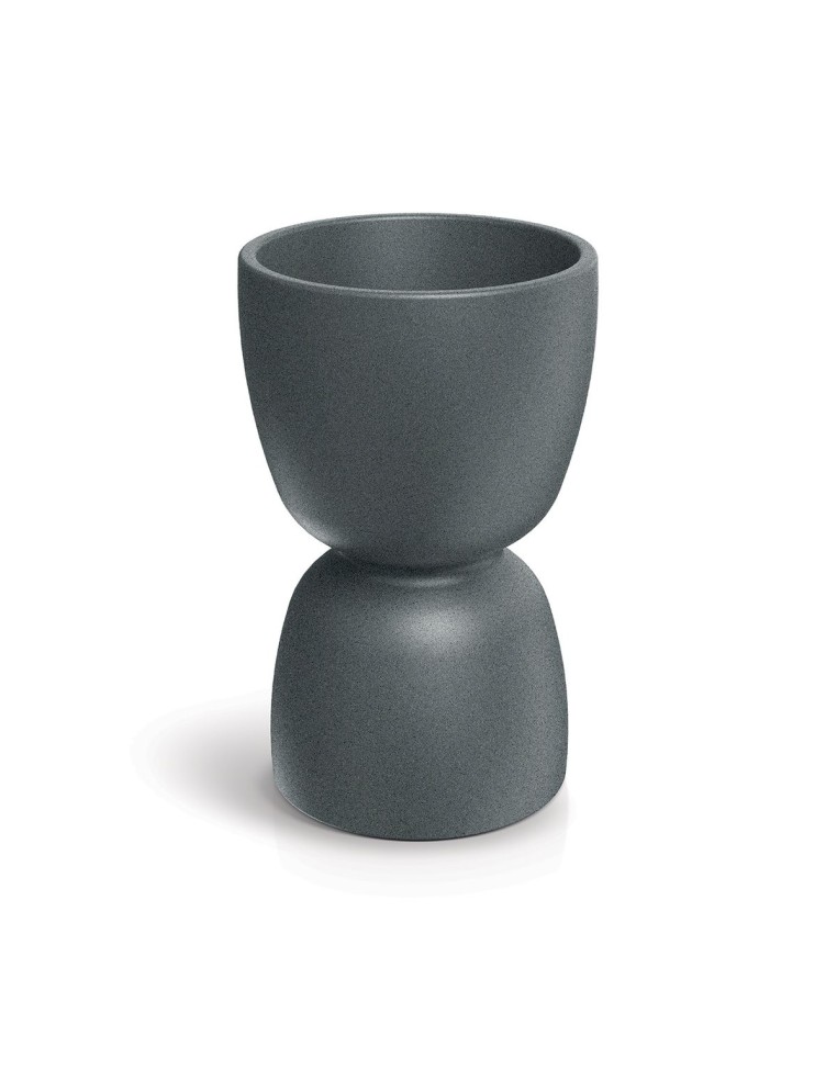 Pflanzkübel rund Ø40 × 61 cm matt, 17 L – Granit hell | Töpferkönig