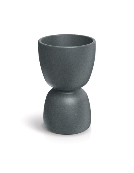 Pflanzkübel rund Ø40 × 61 cm matt, 17 L – Granit hell | Töpferkönig