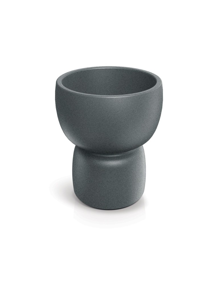 Blumenkübel rund Ø47 × 55 cm matt, 23 L – Granit hell | Töpferkönig