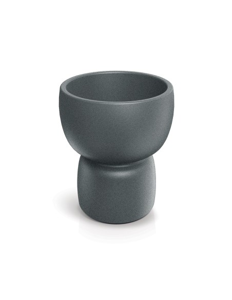 Blumenkübel rund Ø47 × 55 cm matt, 23 L – Granit hell | Töpferkönig