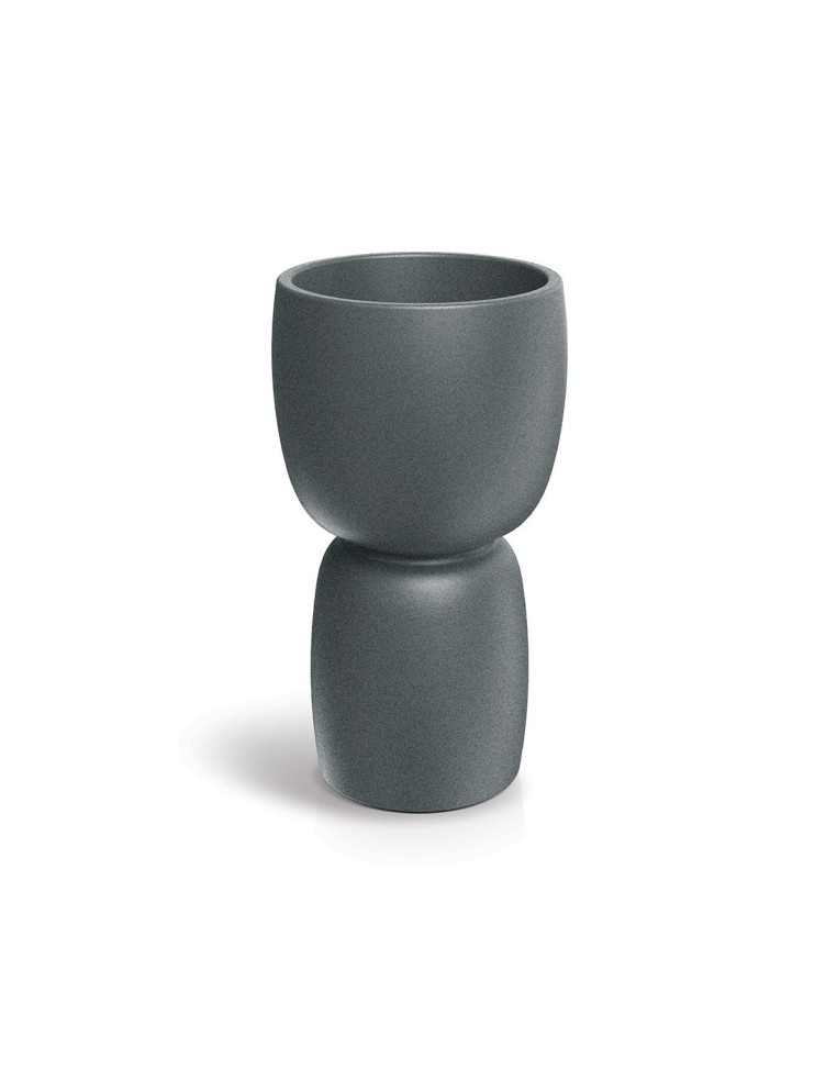 Pflanzkübel rund Ø40 × 70 cm matt, 17 L – Granit hell | Töpferkönig