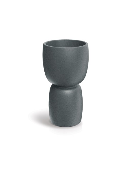 Pflanzkübel rund Ø40 × 70 cm matt, 17 L – Granit hell | Töpferkönig