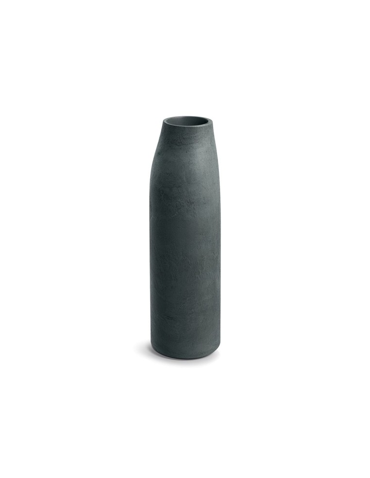 Pflanzsäule XXL rund Ø30 × 90 cm Steinoptik, 3 L – Graphit | Töpferkönig