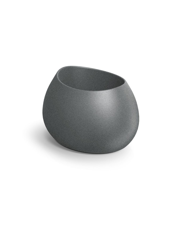 Pflanzkübel oval 60 × 50 × 38 cm matt, 23 L – Granit hell | Töpferkönig