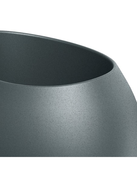 Pflanzkübel oval 60 × 50 × 38 cm matt, 23 L – Graphit | Töpferkönig