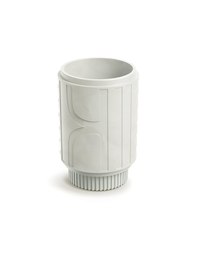 Blumenkübel rund Ø40 × 57 cm mit Relief, 23 L – Sand | Töpferkönig