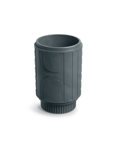 Blumenkübel rund Ø40 × 57 cm mit Relief, 23 L – Betongrau | Töpferkönig