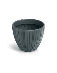 Blumentopf rund Ø30 × 24 cm gerillt, 10 L – Betongrau | Töpferkönig