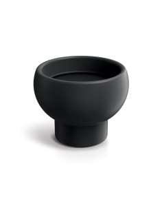 Blumentopf rund Ø26 × 21 cm Steinoptik, 6 L – Schwarz | Töpferkönig