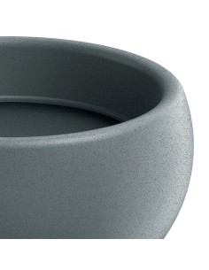 Blumentopf rund Ø26 × 21 cm Steinoptik, 6 L – Graphit | Töpferkönig 2