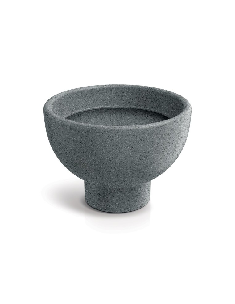 Blumentopf rund Ø30 × 22 cm Steinoptik, 7 L – Granit hell | Töpferkönig