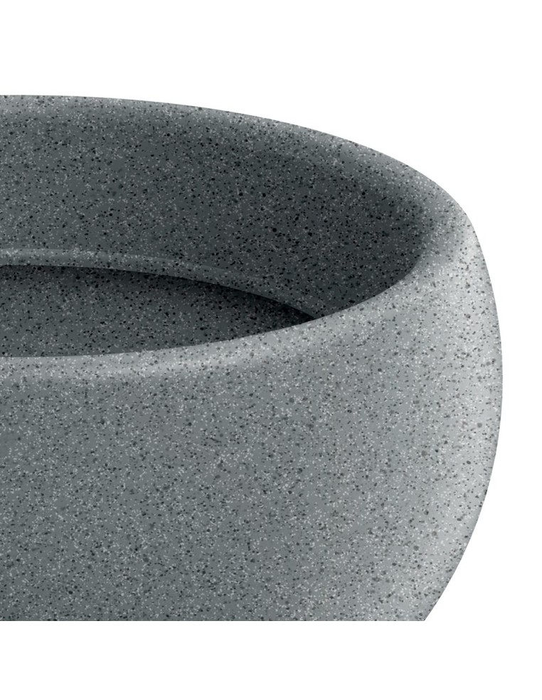 Blumentopf rund Ø30 × 22 cm Steinoptik, 7 L – Granit hell | Töpferkönig