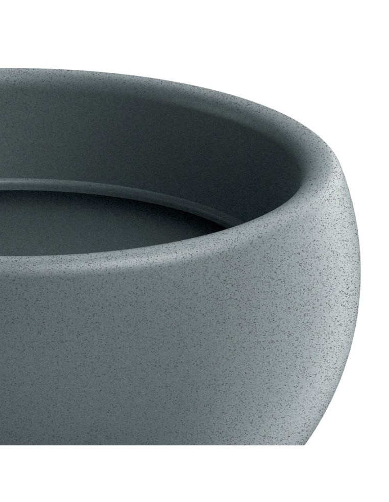 Blumentopf rund Ø30 × 22 cm Steinoptik, 7 L – Graphit | Töpferkönig