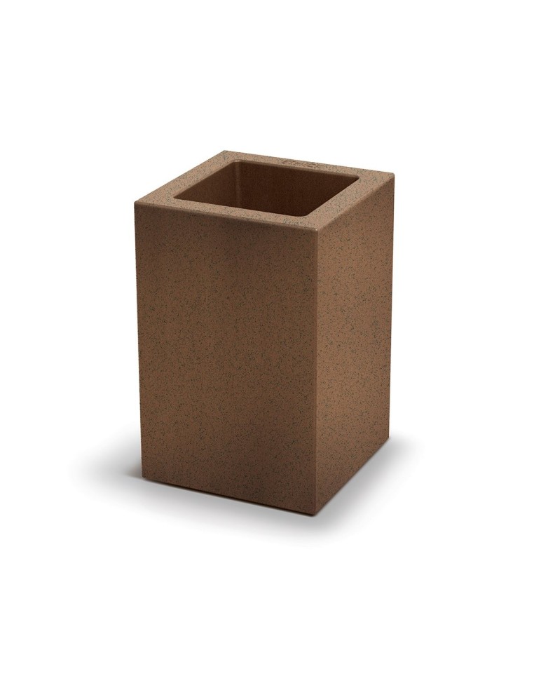 Blumenkübel eckig 29 × 29 × 45 cm matt, 9 L – Rost | Töpferkönig