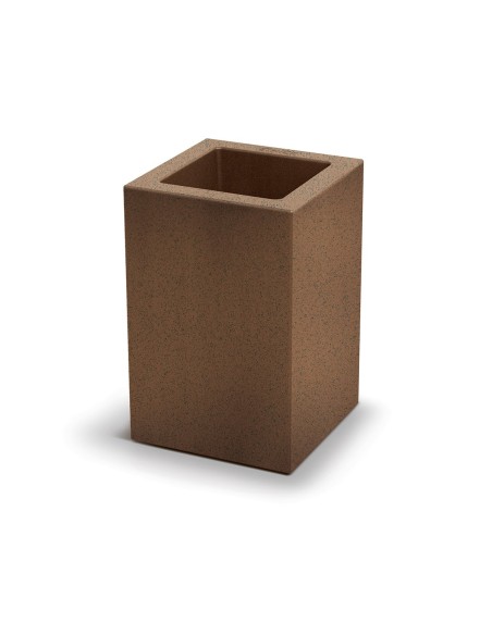 Blumenkübel eckig 29 × 29 × 45 cm matt, 9 L – Rost | Töpferkönig