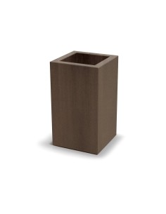 Pflanzkübel eckig 34 × 34 × 60 cm matt, 16 L – Cortenstahl | Töpferkönig