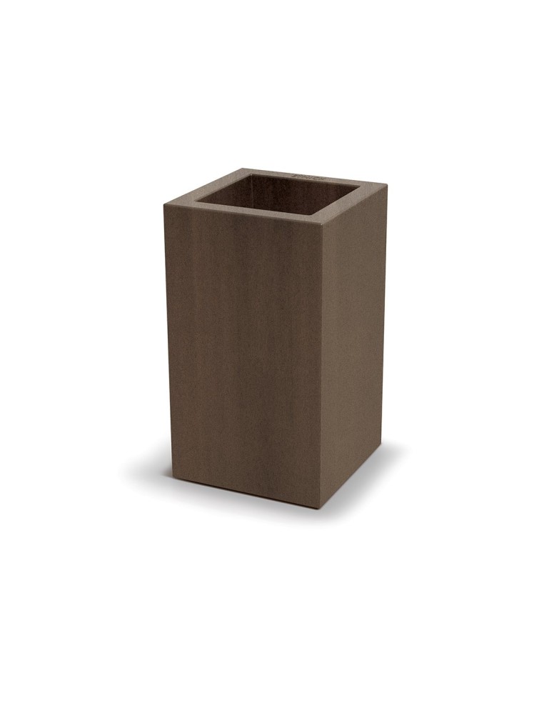 Pflanzkübel eckig 34 × 34 × 60 cm matt, 16 L – Cortenstahl | Töpferkönig