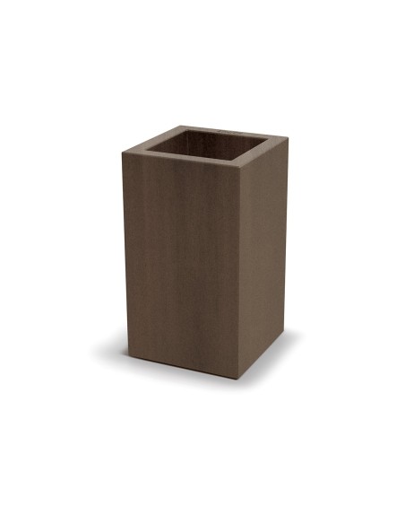 Pflanzkübel eckig 34 × 34 × 60 cm matt, 16 L – Cortenstahl | Töpferkönig