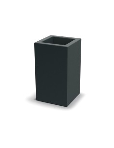 Pflanzkübel eckig 34 × 34 × 60 cm matt, 16 L – Dunkelgrau | Töpferkönig