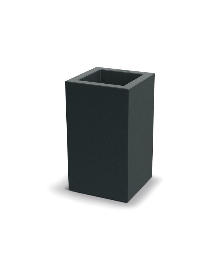 Pflanzkübel eckig 34 × 34 × 60 cm matt, 16 L – Dunkelgrau | Töpferkönig