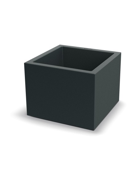 Blumentopf eckig 58 × 58 × 45 cm matt, 84 L – Dunkelgrau | Töpferkönig