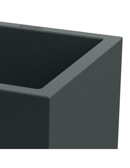 Blumentopf eckig 58 × 58 × 45 cm matt, 84 L – Dunkelgrau | Töpferkönig