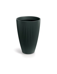 Blumenkübel rund Ø40 × 58 cm gerillt, 47 L – Anthrazit | Töpferkönig