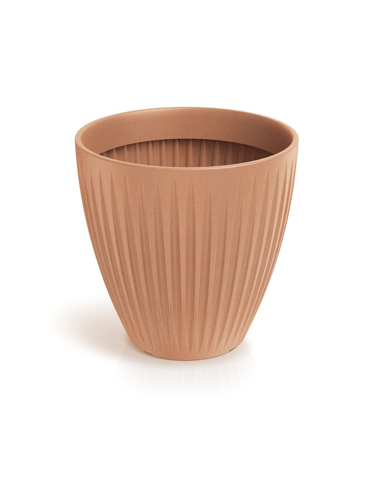 Blumentopf rund Ø48 × 48 cm gerillt, 56 L – Terrakotta | Töpferkönig
