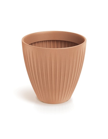 Blumentopf rund Ø48 × 48 cm gerillt, 56 L – Terrakotta | Töpferkönig