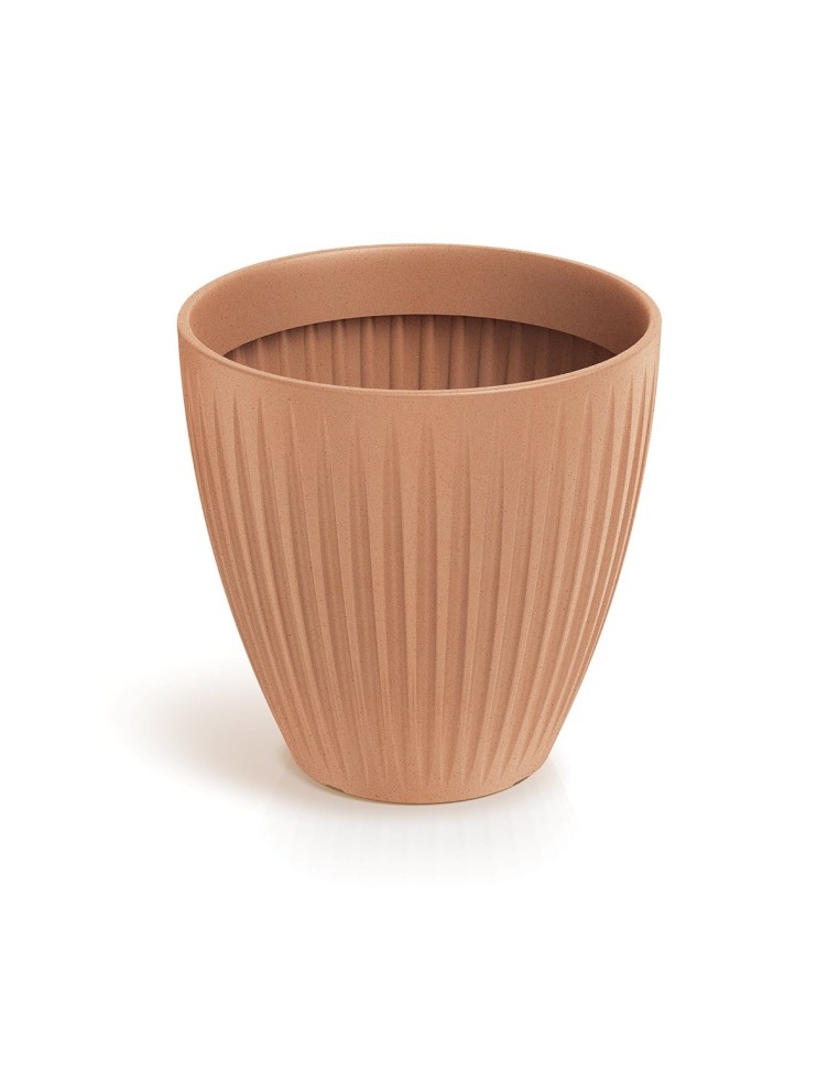 Pflanzkübel rund Ø60 × 58 cm gerillt, 105 L – Terrakotta | Töpferkönig