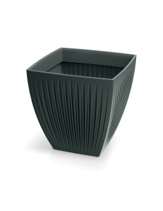 Blumentopf eckig 48 × 48 × 48 cm gerillt, 69 L – Anthrazit | Töpferkönig