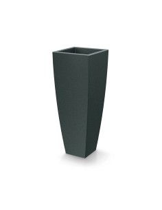 Pflanzsäule eckig 40 × 40 × 100 cm matt, 22 L – Granit-Graphit | Töpferkönig