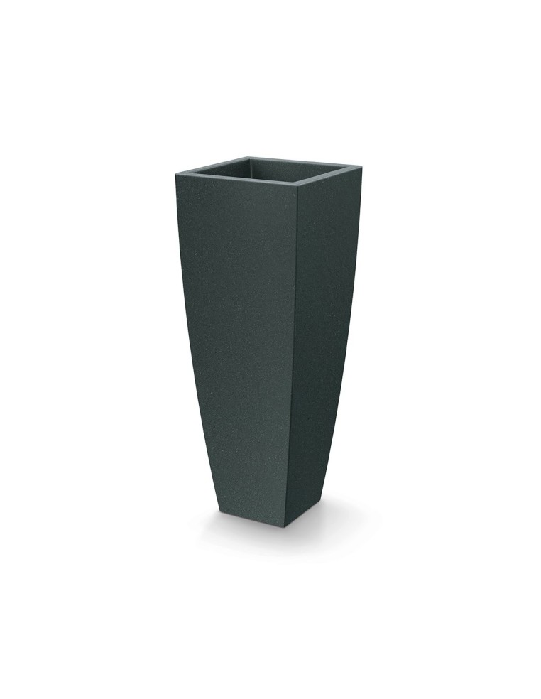 Pflanzsäule XXL eckig 40 × 40 × 100 cm matt, 22 L – Granit-Graphit | Töpferkönig