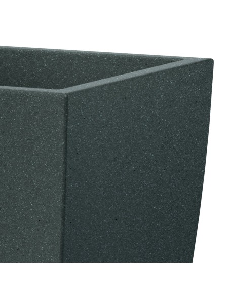 Pflanzsäule eckig 40 × 40 × 100 cm matt, 22 L – Granit-Graphit | Töpferkönig