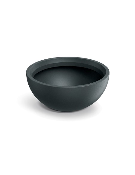 Pflanzschale rund Ø60 × 25 cm matt, 44 L – Graphit | Töpferkönig