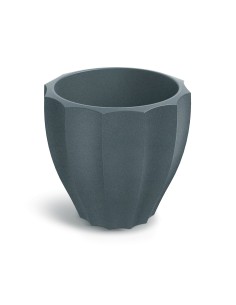 Pflanzkübel rund Ø60 × 54 cm mit Relief, 38 L – Betongrau | Töpferkönig