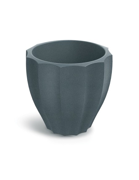 Pflanzkübel rund Ø60 × 54 cm mit Relief, 38 L – Betongrau | Töpferkönig