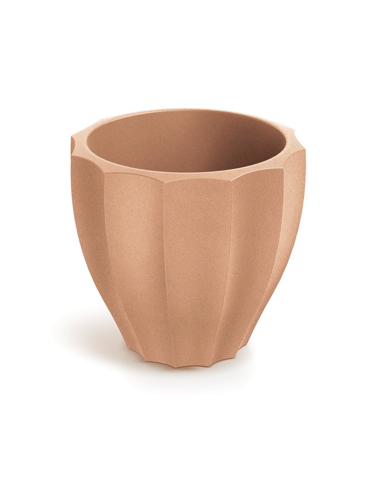 Pflanzkübel rund Ø60 × 54 cm mit Relief, 38 L – Terrakotta | Töpferkönig