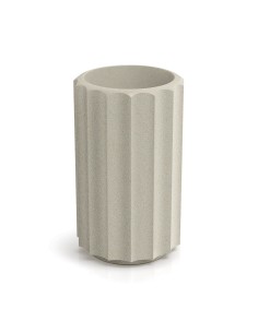 Blumenkübel rund Ø28 × 47 cm gerillt, 8 L – Sand | Töpferkönig
