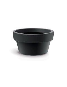 Pflanzschale rund Ø78 × 40 cm matt, 92 L – Schwarz | Töpferkönig 2
