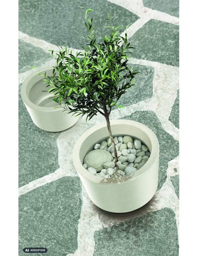 Blumentopf rund Ø30 × 24 cm matt, 11 L – Sand | Töpferkönig